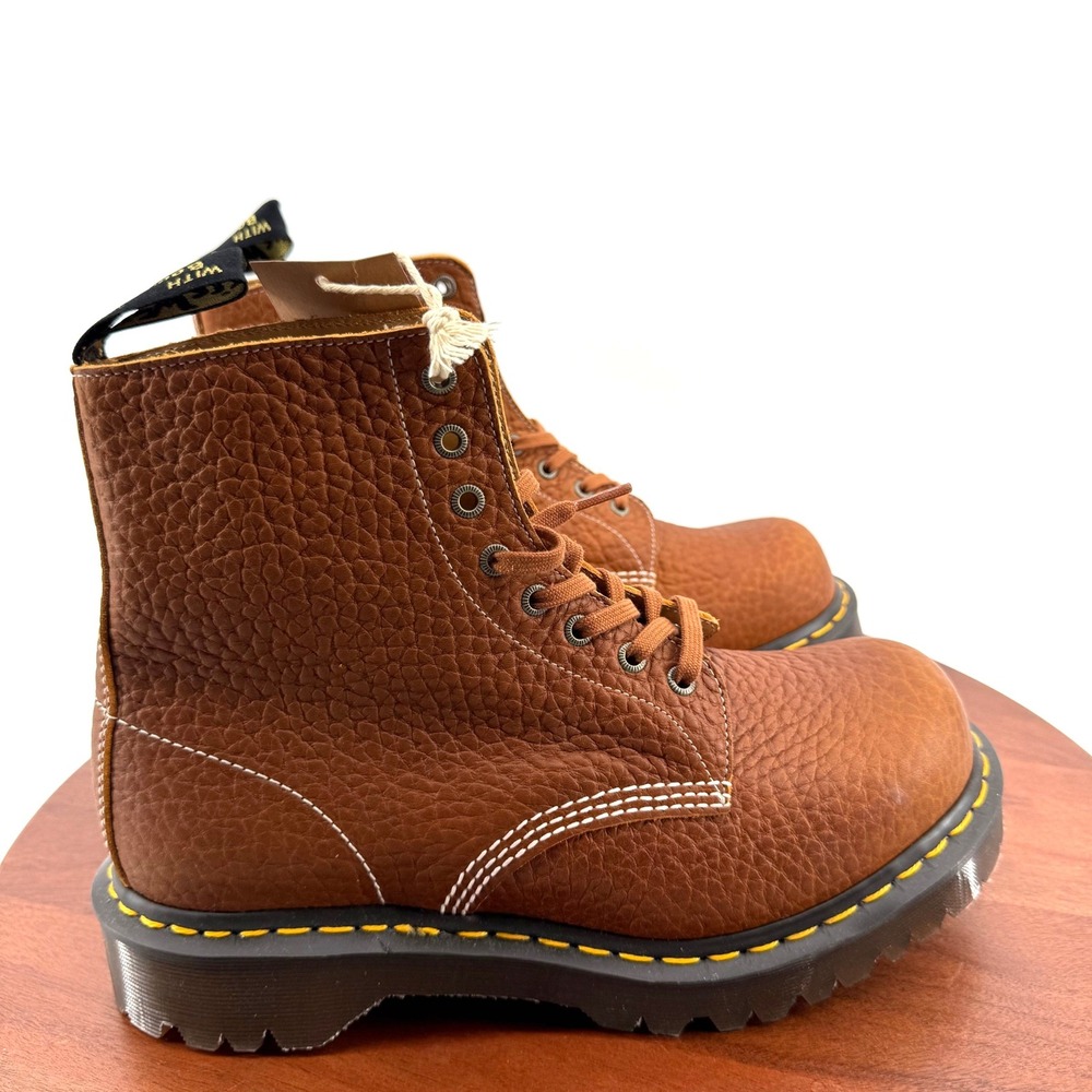 Dr. Martens 1460 Pascal Boots Desert Tan Made in England Leather Men 9 Women 10